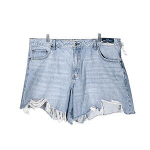 Abercrombie Fitch Women’s 34 Curve Love Loose Short High Rise Distressed NWT